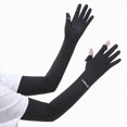 thumbnail image 2 of Cdudpw Full Finger UV Protection Gloves Driving Gloves Women, Breathable Touchscreen UPF Glove Sun Protection Glove(Black), 2 of 5