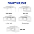 thumbnail image 5 of CazToi 10x20FT Heavy Duty Pop Up Canopy Tent Waterproof Wind-Resistant 6 Sidewalls 3 Height Adjustments Includes Storage Bag, 5 of 8