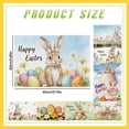 thumbnail image 4 of Guczhu Easter Placemats Set, Colorful Bunny Flower Eggs Design, 12x18 Inch Spring Seasonal Table Mats for Kitchen Decor, R*4, 4 of 4