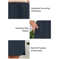 thumbnail image 5 of SHOWMALL Plus Size Workout Shorts for Women, Casual Lounge Shorts, Navy Blue 2X Soft Cotton Athletic Shorts with Pockets, 5 of 10
