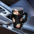 thumbnail image 5 of 40oz Tumbler,Black Christmas Santa Pattern Insulated Tumblers with Removable Handle,Stainless Steel Double Vacuum Coffee Tumbler Cup with Straw for Home,Office,Travel,Party, 5 of 5