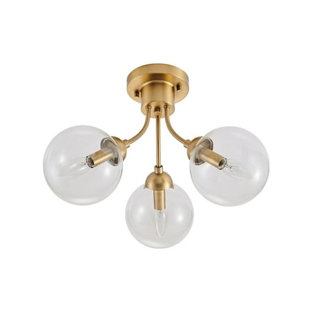 

Rrtyo 4-Light Semi Flush Mount Ceiling Light with Glass Shade