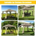 thumbnail image 6 of Costway 10' x 10' Gazebo Outdoor Canopy Shelter Awning Tent, Waterproof, 6 of 12