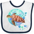 thumbnail image 3 of Inktastic Key West, Florida Swimming Sea Turtle with Bubbles Boys or Girls Baby Bib, 3 of 4