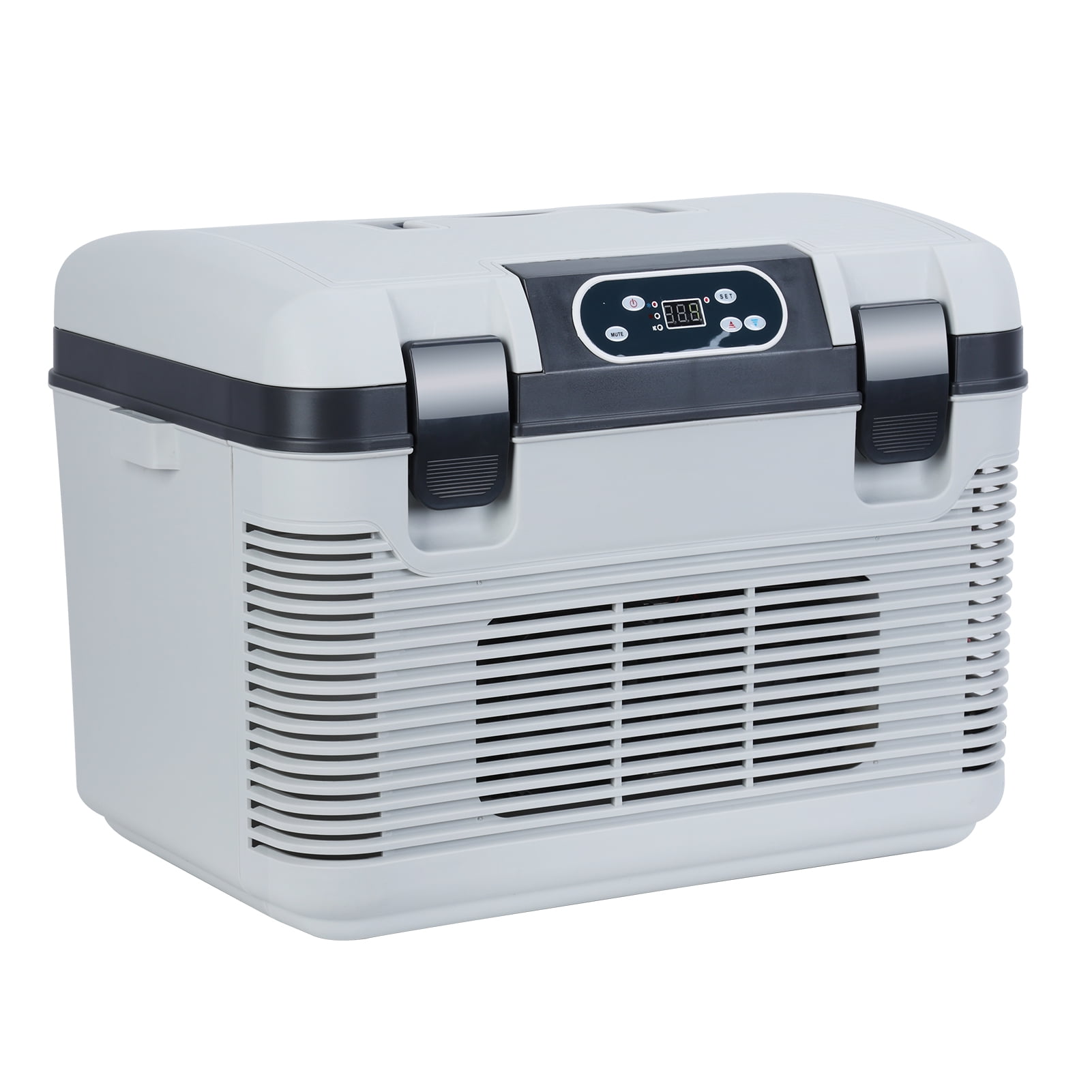 19L Large Capacity Car Refrigerator with Digital Display, Low Noise Mini Car Fridge Temperature Adjustable, 12/24V Wide Application Beverage Cooler Car Fridge