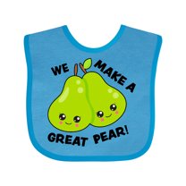 Inktastic We Make a Great Pear Valentine Girls Baby Bib