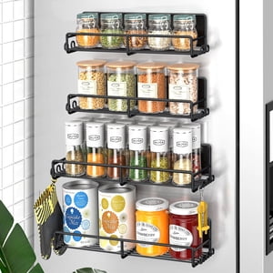 Yeabett 4-Pack Magnetic Spice Rack for Refrigerator