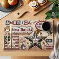 thumbnail image 2 of Independence Day Placemats Set of 6, Vintage Patriotic Stars Non-Slip Place Mats Washable Table Mats for Kitchen Dining Table Decorations Indoor/Outdoor, 2 of 9
