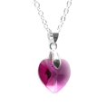 thumbnail image 2 of Set Collar Dije Corte Hearl Aretes Zvezda Plata 0.925 Mujer fucsia Unitalla, 2 of 4