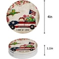 thumbnail image 1 of ZHANZZK Puerto Rico Truck with Hibiscus Frog Retro Newspaper Set of 4 Round Coaster for Drinks, Absorbent Ceramic Stone Coasters Cup Mat with Cork Base for Home Kitchen Room Coffee Table Bar Decor, 1 of 6