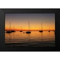 thumbnail image 2 of Laughton, Peter 14x11 Black Modern Framed Museum Art Print Titled - Sunset Boats, 2 of 5