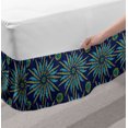 thumbnail image 2 of Abstract Bed Skirt, Rhythmic Print of Pointy Sun Rays Summer Vibes Dark Tone Ethnic Like Motifs, Elastic Bedskirt Dust Ruffle Wrap Around for Bedding Decor, 4 Sizes, Quartz Multicolor, by Ambesonne, 2 of 2