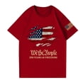 thumbnail image 4 of Hogleaql 4th Of July Shirts for Men Crew Neck Patriotic Tee Top Short Sleeve American Flag Independence Day USA Graphic for Men Trendy T-Shirts Red L, 4 of 4