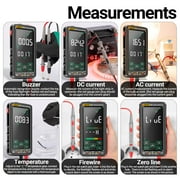 ANENG 683 6000 Counts Large Touch Screen Digital Multimeter Smart Anti-burn Rechargeable Universal Meter VA Reverse Display NCV Tester with Flashlight for Voltage Current Resistance Capacitance