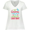 thumbnail image 3 of Inktastic Grandma is Never too Old to be Excited for Christmas Women's Plus Size V-Neck T-Shirt, 3 of 5