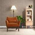 thumbnail image 4 of Fauteuil d'Appoint en Velours Orange Style Mobilier Moderne Mi-Siècle Piedmont, 4 of 7
