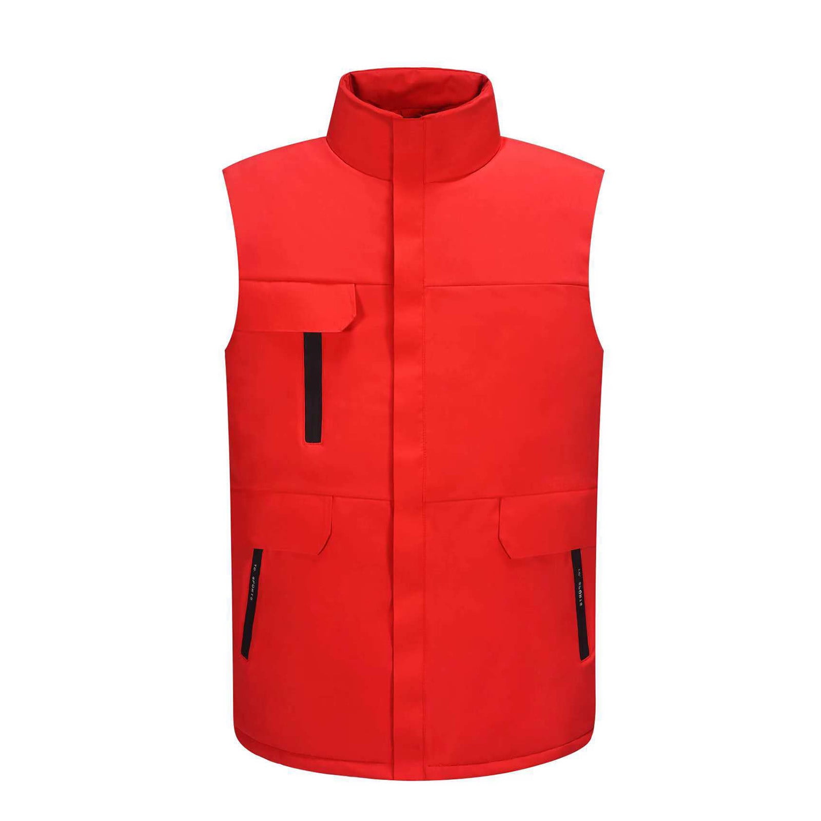 UTSJKR Vests for Women Lightweight Sleeveless Stand Collar Vest Waterproof Hiking Travel Golf Running Jacket with Pockets Red XXXL