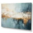 thumbnail image 2 of Designart "Contemporary Coastal River In Blue And Gold I" Coastal Ocean Wall Art Living Room, 2 of 7