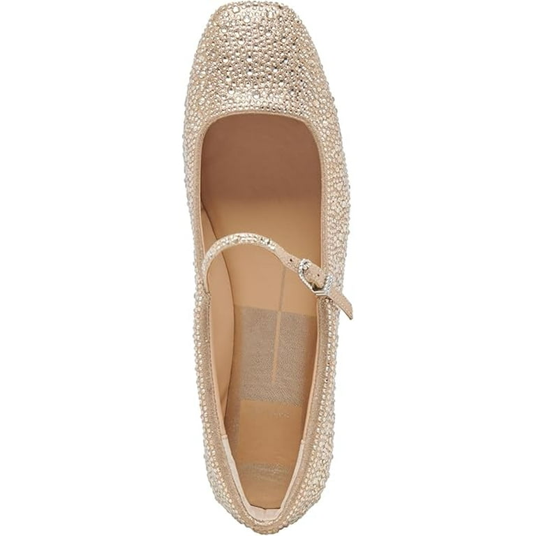 Dolce Vita Reyes Light Gold Crystal Mary Jane Squared Toe Slip On