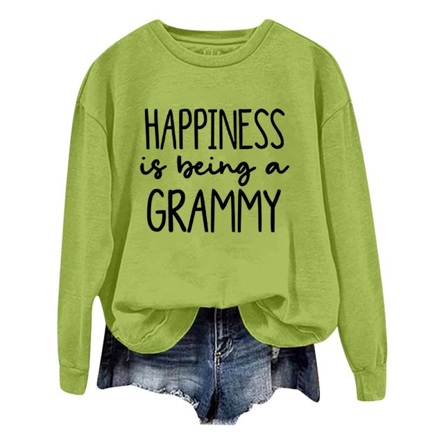 WEAIXIMIUNG Sweat-Shirt Surdimensionné pour Femmes Mode Décontractée Couleur Unie Manches Longues Imprimé Lettre Col Rond Hoodie
