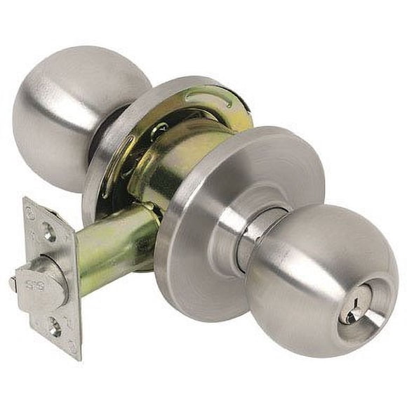 Aula Lock Tell Cortland de acero inoxidable satinado, 44 mm