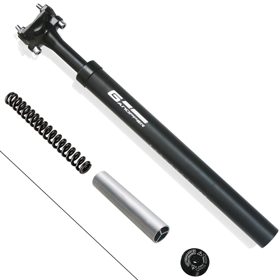 GANOPPER Bike Suspension Telescopic Seatpost 400mm Bicycle,30.4mm