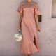 thumbnail image 3 of Vestido Túnica De Verano Señoras Bodycon Maxi Dress Backless Women Holidays Vacation Outfit (Rosa S) Cgtredaw para Mujer Rosa T M, 3 of 5