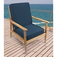 thumbnail image 3 of Jordan Manufacturing Sunbrella 22" x 45" Navy Solid Outdoor Deep Seat Chair Cushion Set with Ties - 45'' L x 22'' W x 4'' H, 3 of 5