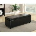 thumbnail image 6 of Atlin Designs Faux Leather Storage Bench in Black, 6 of 6