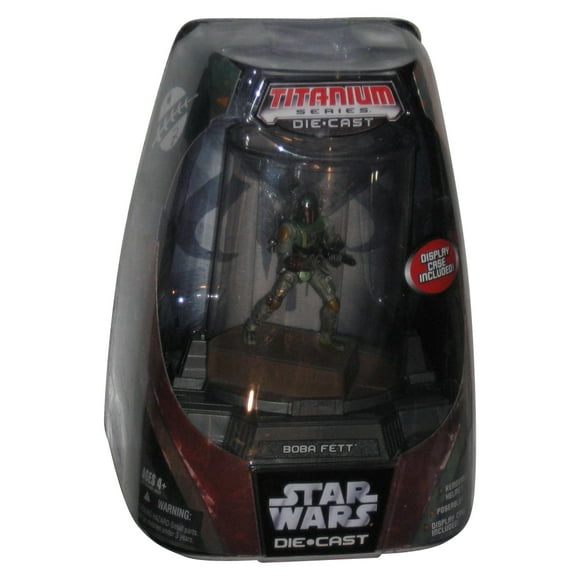 Star Wars Titanium Series (2005) Die-Cast Boba Fett Figure w/ Display Case