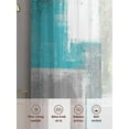thumbnail image 6 of Teal Grey Sheer Curtains 96 Inches Long 2 Panels Graffiti Art Mottled Abstract Geometric Oil Painting Light Filtering Semi Sheer Window Curtains Drapes for Bedroom Living Room 52"x96", 6 of 7