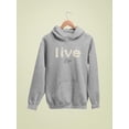 thumbnail image 3 of Live Life Daisy Lettering Hoodie Women -Image by Shutterstock, Female 5X-Large, 3 of 4