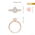 thumbnail image 5 of ANGARA Pear Lab Grown Diamond Engagement Ring in 14K Rose Gold for Women (Size-7x5mm| Color-F-G| Clarity-VS) | April Birthstone, Anniversary, Jewelry Gift for Women | Lab Grown Diamond Ring, 5 of 8