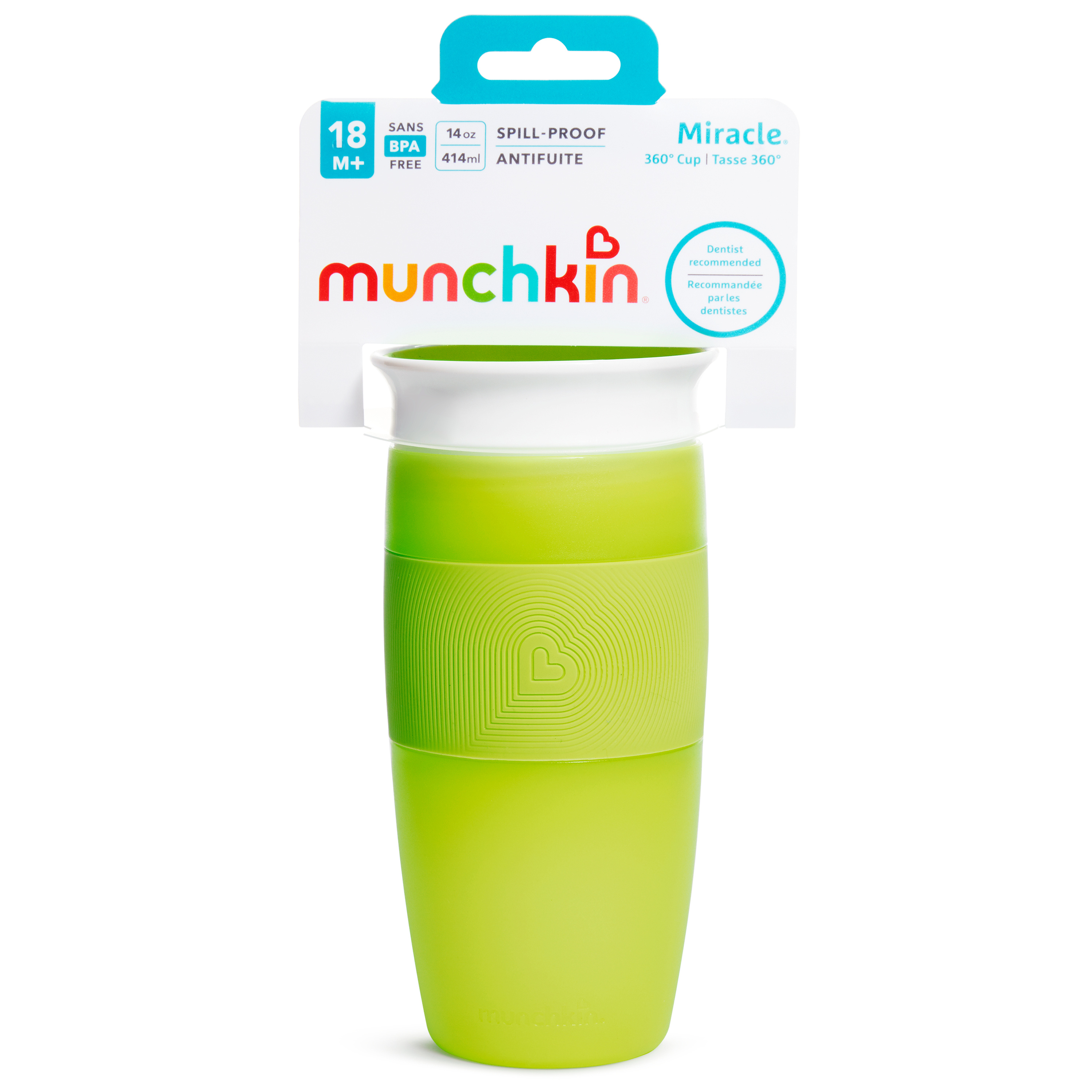Munchkin Miracle 360° Toddler Sippy Cup 14oz, Green photo 4
