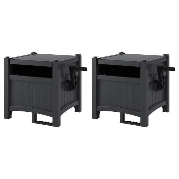 Enrollador de manguera para jardín Suncast Hideaway, paquete de 2, capacidad de 30 m
