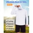 thumbnail image 3 of Pinspark Men's Long Sleeve Fishing Shirts UPF 50+ Sun Protection Hoodie with Mask Quick Dry Hiking Neck Gaiter Hoodie UV Rashguards, 3 of 6