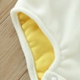 thumbnail image 7 of YWDJ Toddler Boy Outfit Sets Toddler Baby Girl Boy s Fleece Onesie Cute Infant Outfit Clothes Gifts With Hat Yellow 0-6 Months, 7 of 7