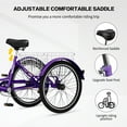 thumbnail image 6 of Lilypelle 26" Wheels 7 Speed Tricycle with Shopping Basket for Adult Seniors,Low Step Through Bike,Purple, 6 of 11