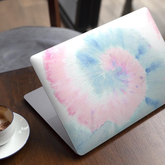 DesignSkinz Cute Minimal Rainbow Tie Dye Swirl Full-Body Skin Decal Wrap Cover for MacBook 12" Retina (A1534)
