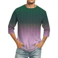 thumbnail image 1 of Camisas de Manga Larga para Hombres Imprimir Casual Cuello Redondo Blusa de Manga Corta, Camisas de Lino para Hombres, 1 of 4