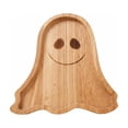 thumbnail image 2 of WWC Halloween Ghost Serving Tray, Halloween Decor Snack Dish Platter for Candy Fruit, Gothic Wooden Table Plate for Spooky Party Decor, 2 of 9