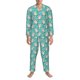 thumbnail image 3 of Balery Pig And Flower Pijama para Hombre de Dos Piezas con Manga Larga, Conjunto de Dormir y Descanso Suave con Bolsillos-Small, 3 of 7