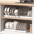 thumbnail image 1 of Expandable Pans & Pots Lid Organizer Rack Under Cabinet-Rubber-Dipped Pan Organizer Rack for Kitchen Cabinet Organizer A, 1 of 5