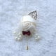 thumbnail image 4 of Ramillete nostálgico vintage Advancent broche Floral Rosa roja, 4 of 6