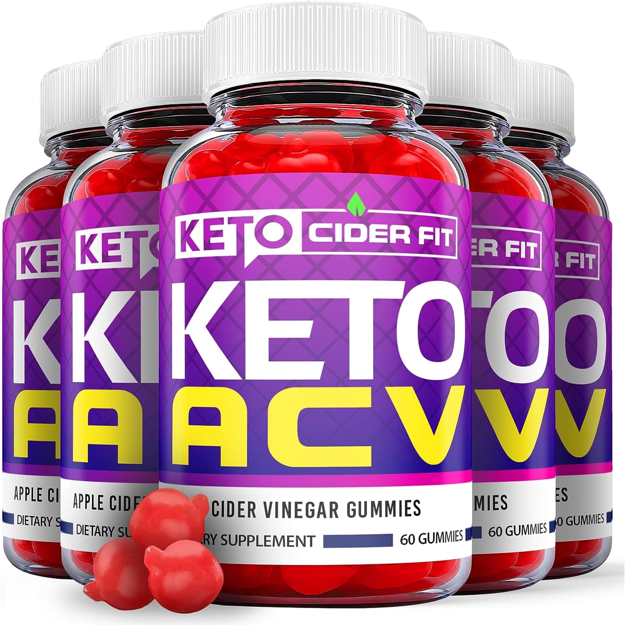 (5 Pack) Keto Cider Fit Keto ACV Gummies - Supplement for Weight Loss - Energy & Focus Boosting Dietary Supplements for Weight Management & Metabolism - Fat Burn - 300 Gummies