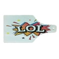 thumbnail image 2 of LOL Cutting Board, Comic Cartoon Style Speech Bubble with LOL Text Halftone Background with Colorful Stars, Decorative Tempered Glass Cutting and Serving Board, in 3 Sizes, by Ambesonne, 2 of 5