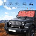 thumbnail image 6 of Bingfone Red Strawberry Car Windshield Sun Shade Protector Keep Your Vehicle Cool Sun Shield Visor Cover Foldable for Car Truck SUV-Small, 6 of 8