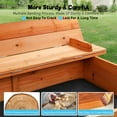 "FUNTOK Wooden Sandbox, 48x48"" w/ UVResistant Canopy, Foldable Seats