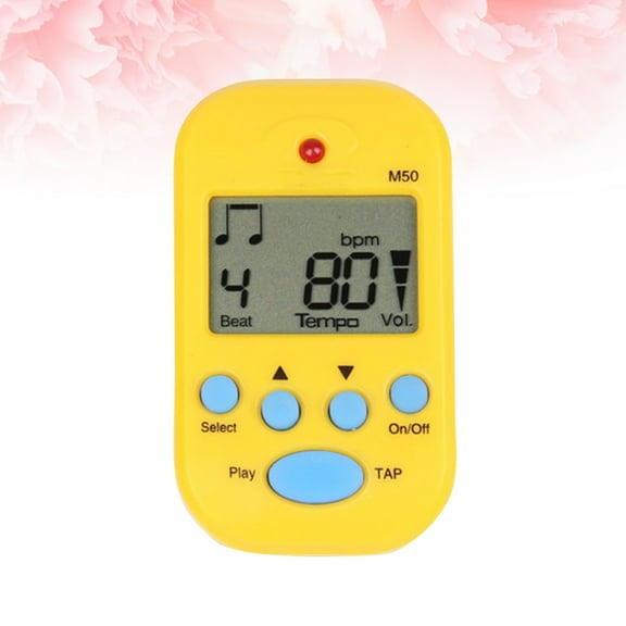 COSMOBETTY Yellow Clip-on LCD Digital Metronome for Music Instrument Use with High Accuracy ABS Material