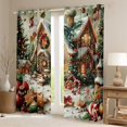 thumbnail image 2 of Homewish Xmas Gingerbread Man Black Out Curtains For Teens Boys Girls,Colorful Candy Cane Curtains Pack of 2 (42x63 Each),Merry Christmas Bedroom Curtains,Ultra Soft Home Decor, 2 of 6